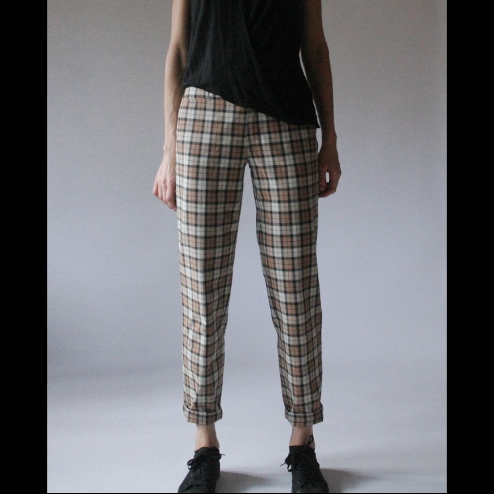 Vintage checkered trousers pants